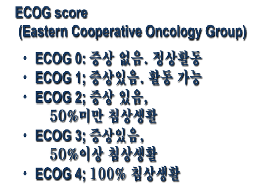 ECOG score